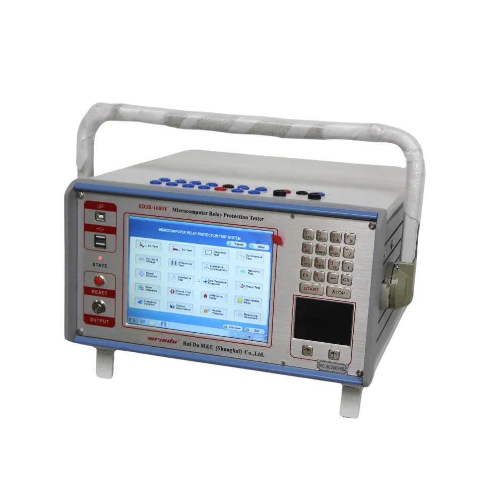 Wrindu RDJB-1600Y Kit de Test d'injecteur de courant secondaire testeur de Protection de relais triphasé Portable ensemble de Test de Protection de relais