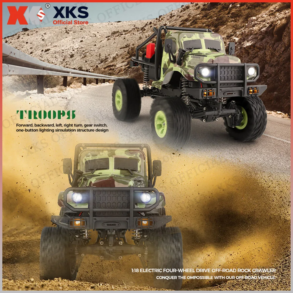 XKS wltoys 184021 184020 rc سيارات 1:18 سيارة تسلق بجهاز تحكم عن بعد 4WD لعبة أولاد للطرق الوعرة يتم التحكم فيها عن بعد #2