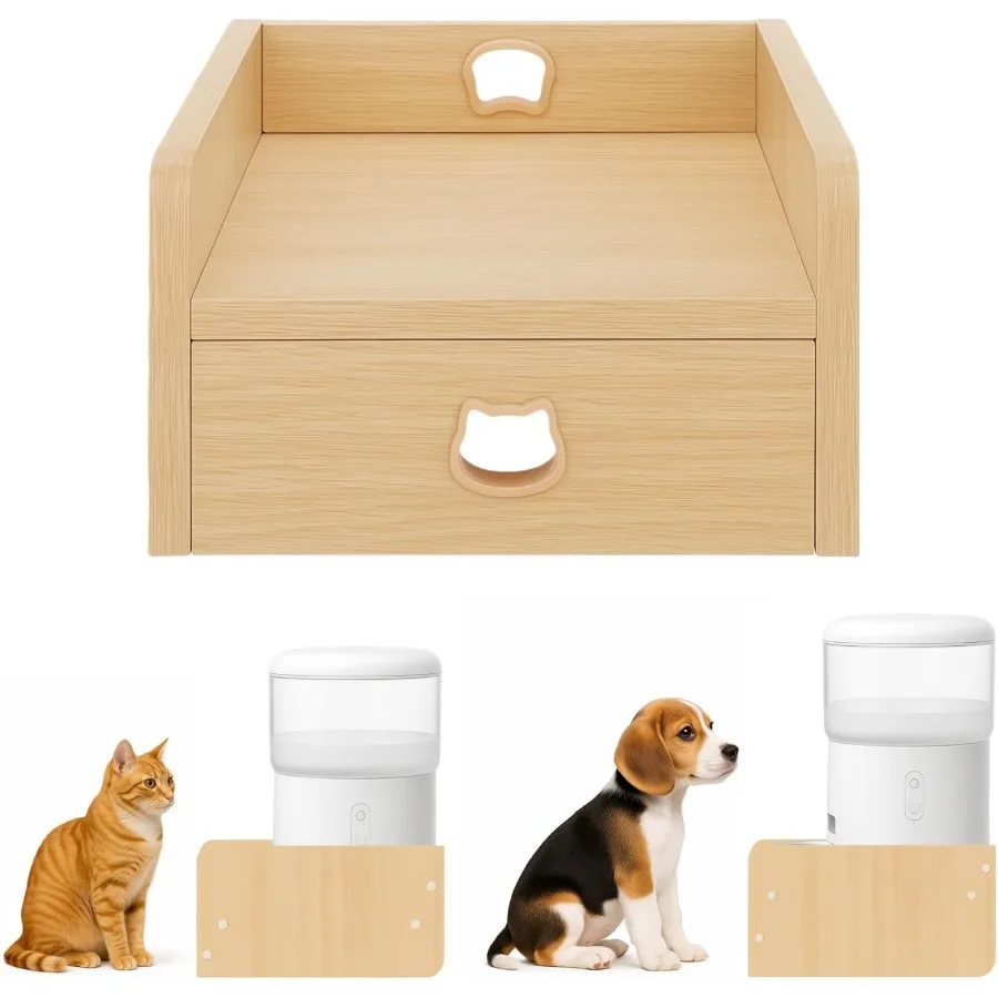 

Raised Pet Feeder Stand for Cats and Small Dogs Adjustable Height Non-Slip Elevated Base for Most Automatic Feeders and Water D