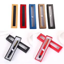 10pcs Pen Box Transparent Window Paper Packaging Gift Gel Pen Box Pencil Cases Pen Boxes Packaging Jewelry Gift Box Pencil Box