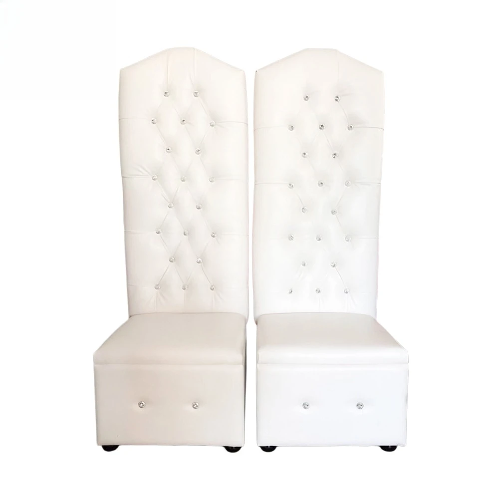 Holy Comfort Padded Armless High Backrest Set Living Room Furniture Wedding Full White Leather Sofa Chair