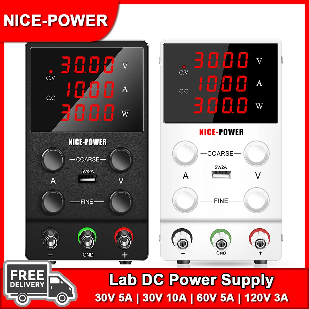 

Лабораторный источник питания Nice-power 30 в, 10 А, 300 Вт, Стандартный источник питания USB 5 В, 2 А постоянного тока, инструменты для ремонта телефонов, зарядное напряжение 24 В