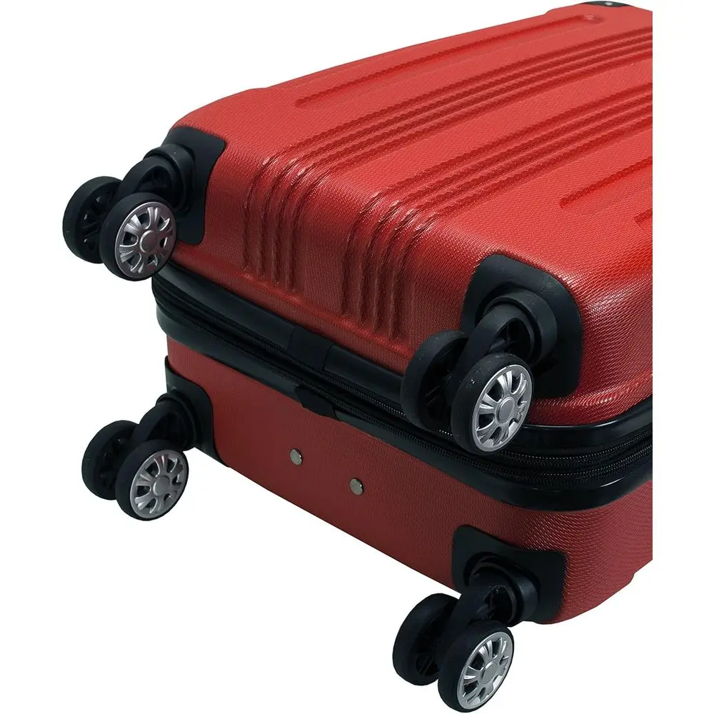 Compact Red 20-Inch Hardside Spinner Luggage by Rockland London
