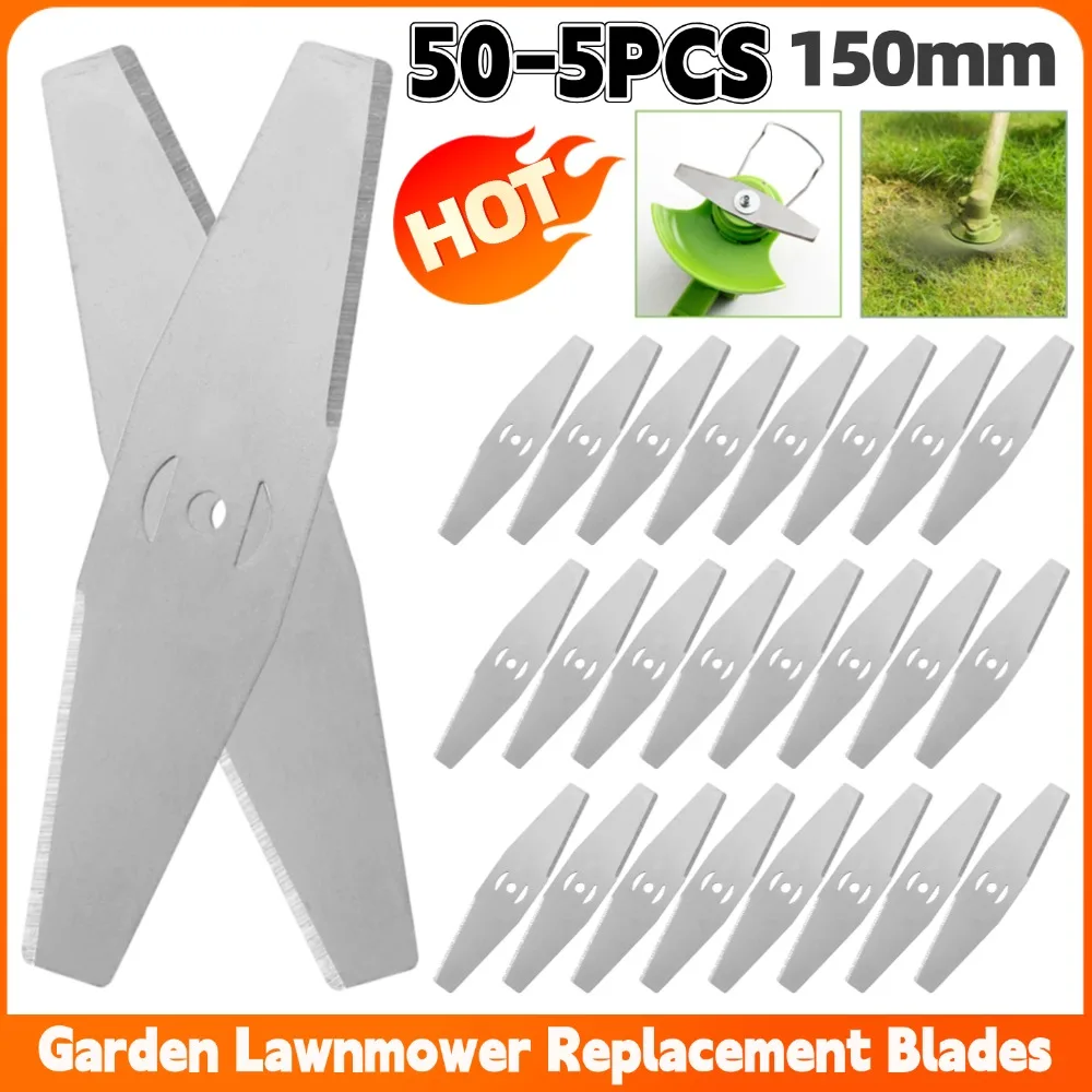 Lawnmower Blades Metal String Trimmer Head Replacement Blade Mowing Machine Saw Blades Garden Power Tool Accessories 5-50PCS