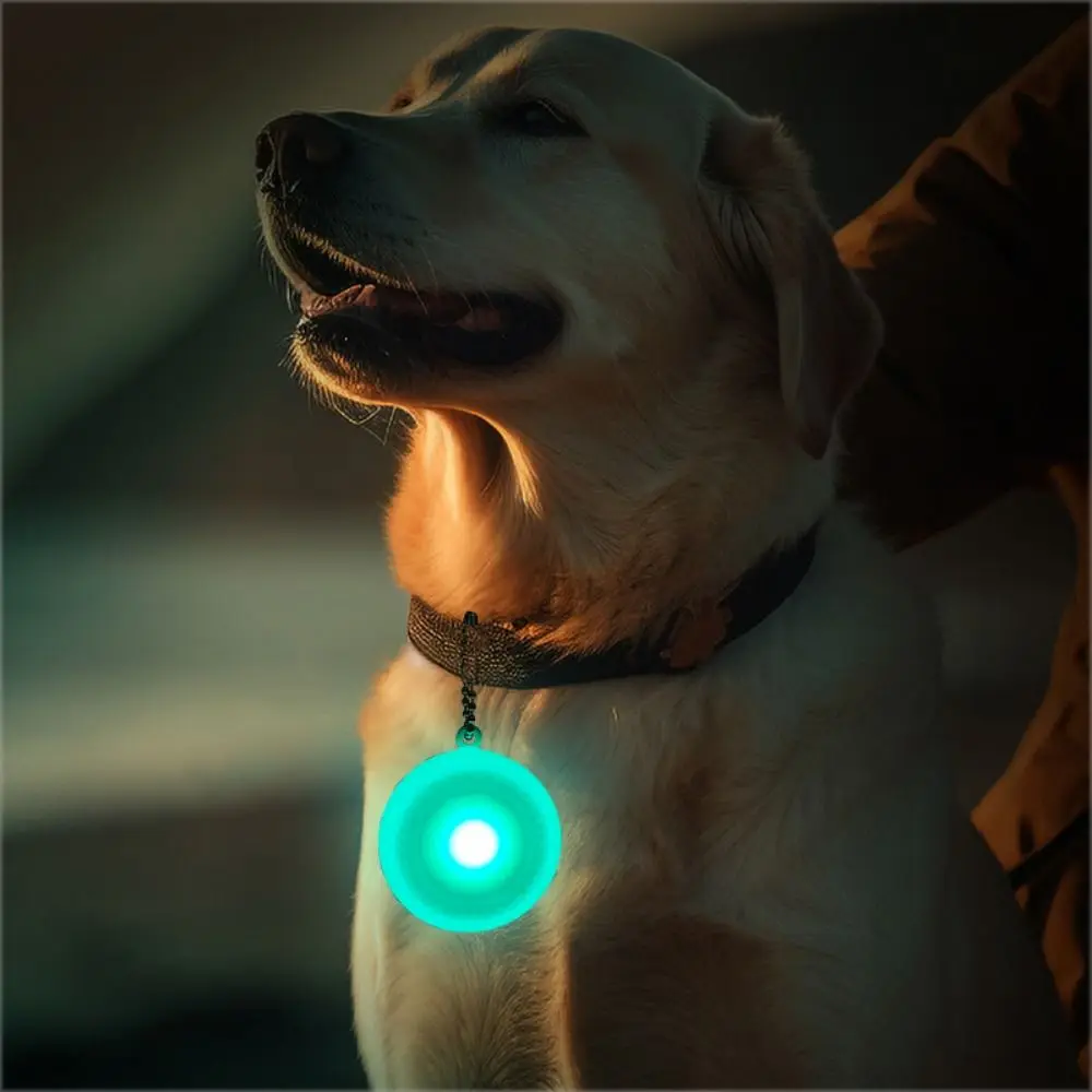 Silicone LED Pet Collar Pendant Waterproof Tire Shape Dog Night Safety Light Soft Luminous Cats Necklace Outdoor