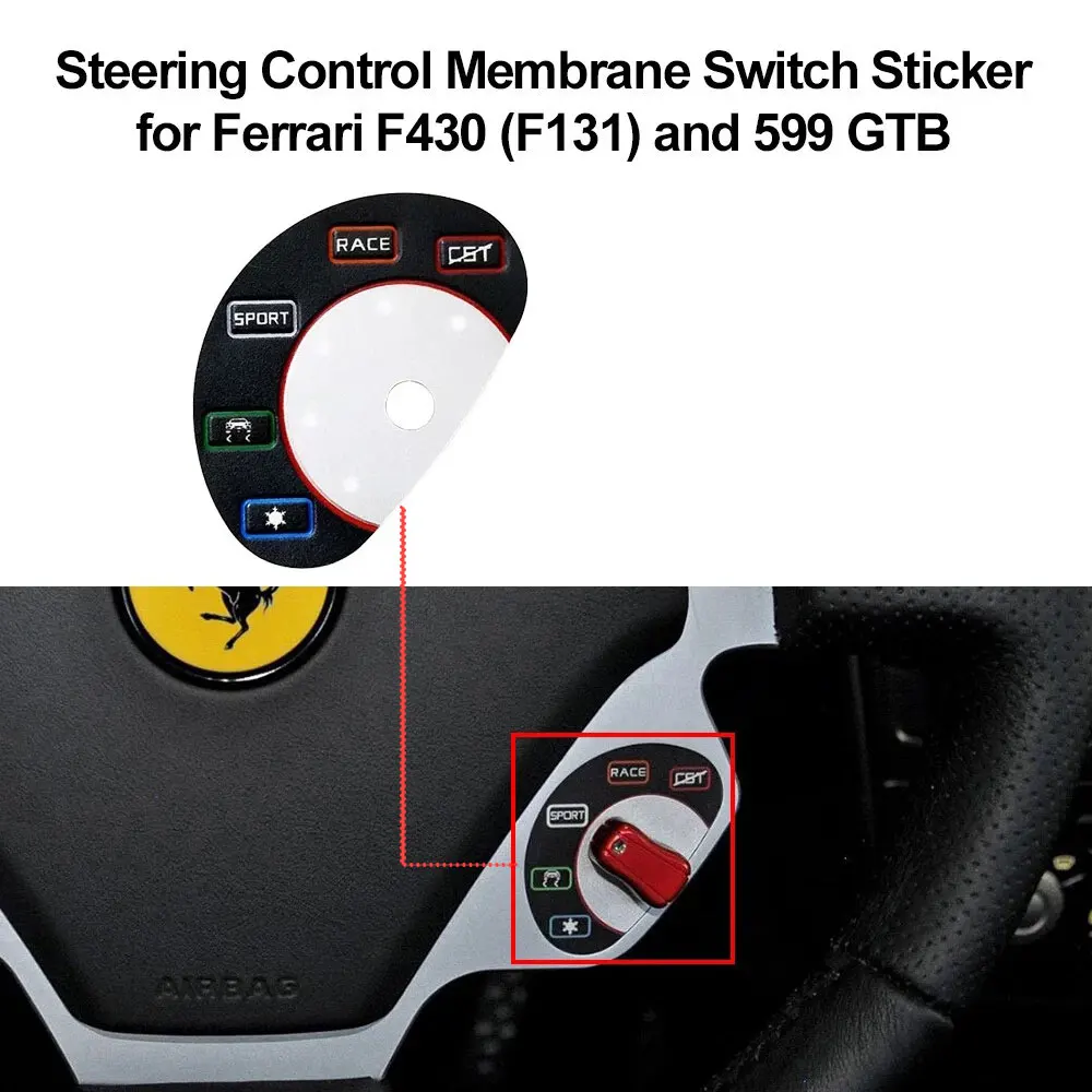 Steering Control Manettino Switch Sticker for Ferrari F430 (F131) and 599 GTB