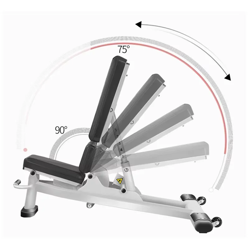 Steel Reclining Incline Bench Unisex Customizable Home Commercial Fitness Bench