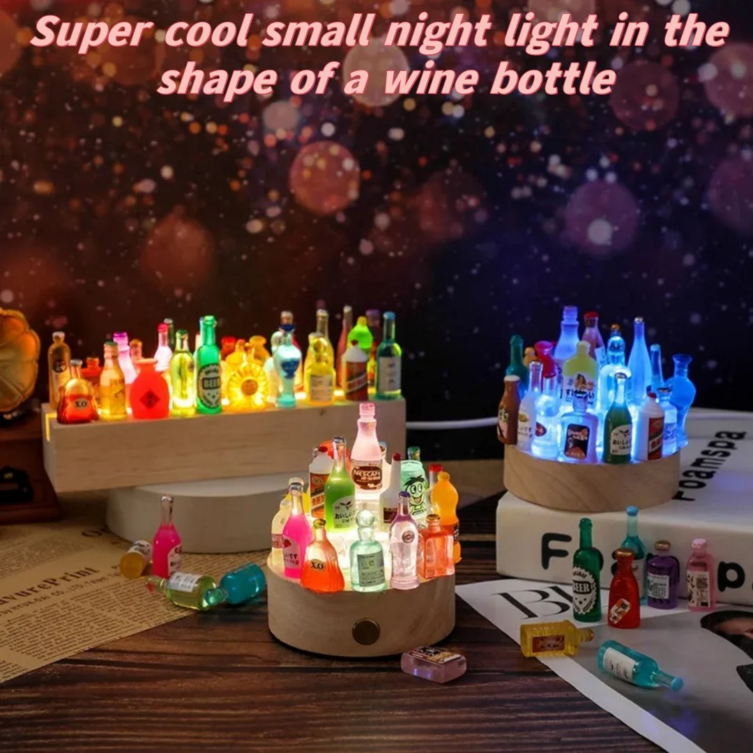 Night Light Creative Model Wine Bottle Night lights Luminous Base Decorations Holiday Gifts From Friends Family DIY Table Lamps