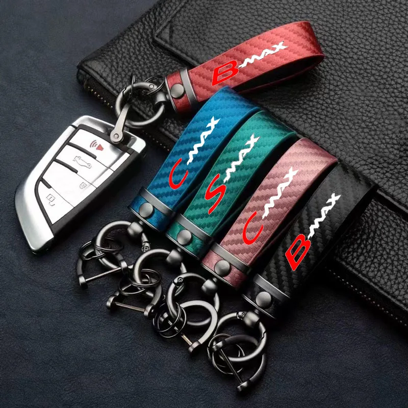 for ford s-max S MAX c-max C MAX b-max B MAX car Key chain Rings carbon fiber keychain Car Accessories