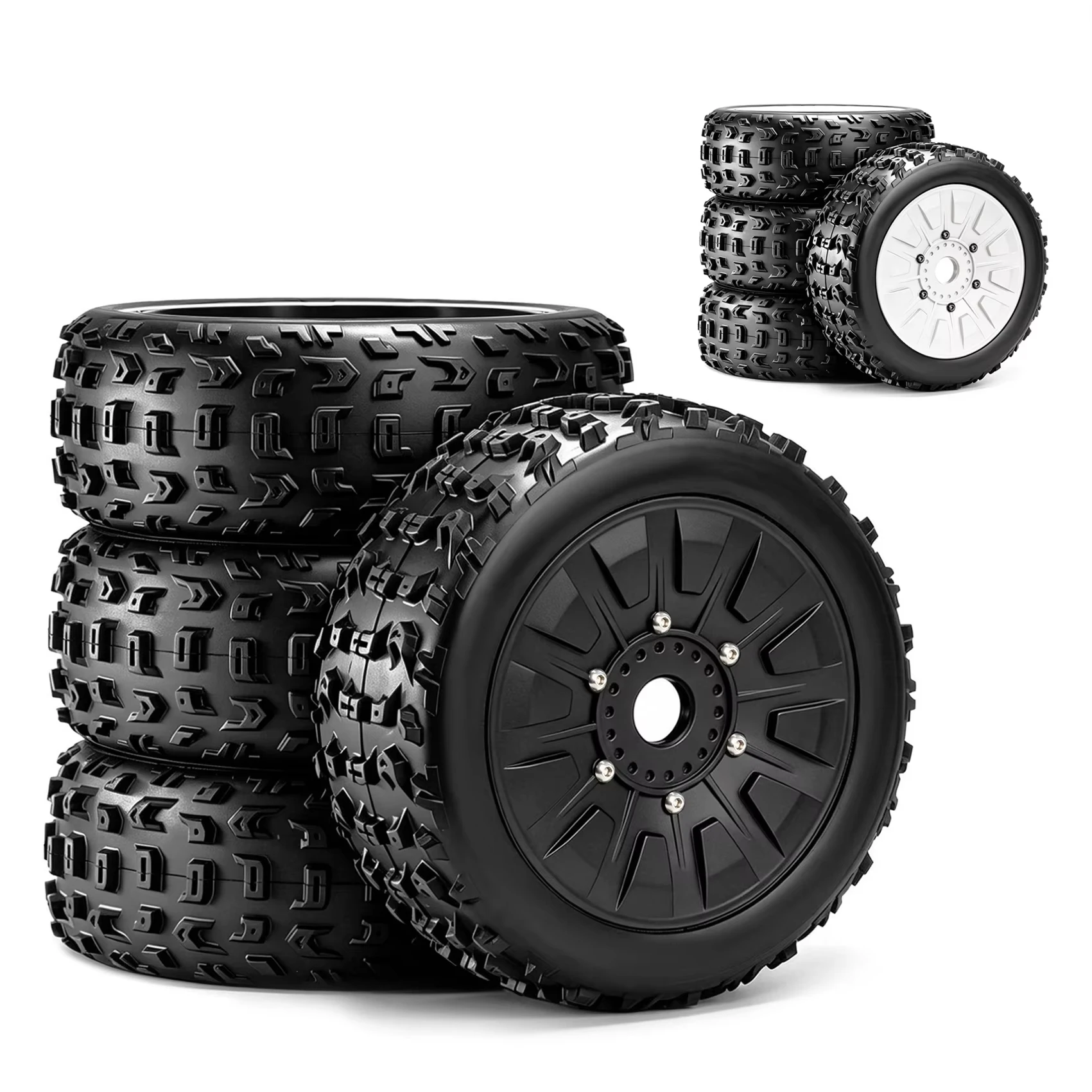 118x42mm 1/8 RC Off-Road Buggy Car Wheel Tire Tyre 17mm Hex For ARRMA Typhon Talion TRAXXAS HSP Redcat Losi HPI Kyosho RC Car