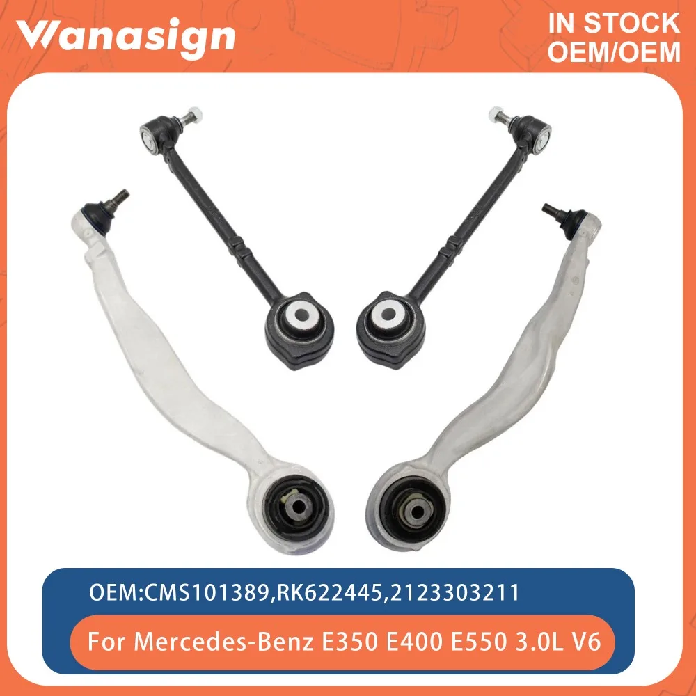 Front Control Arms Ball Joints Sway Links Kit For Mercedes-Benz E-CLASS E350 E400 E550 CLS400 CLS550 CLS63 CLS63 S 3.0L V6 10-18