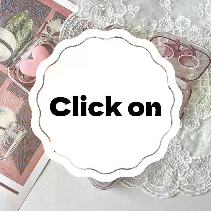 1Set Transparent Love Bow Contact Lens Case Contact Lens Cases Girl Portable Beauty Pupil Box Storage Eye Care Container Box
