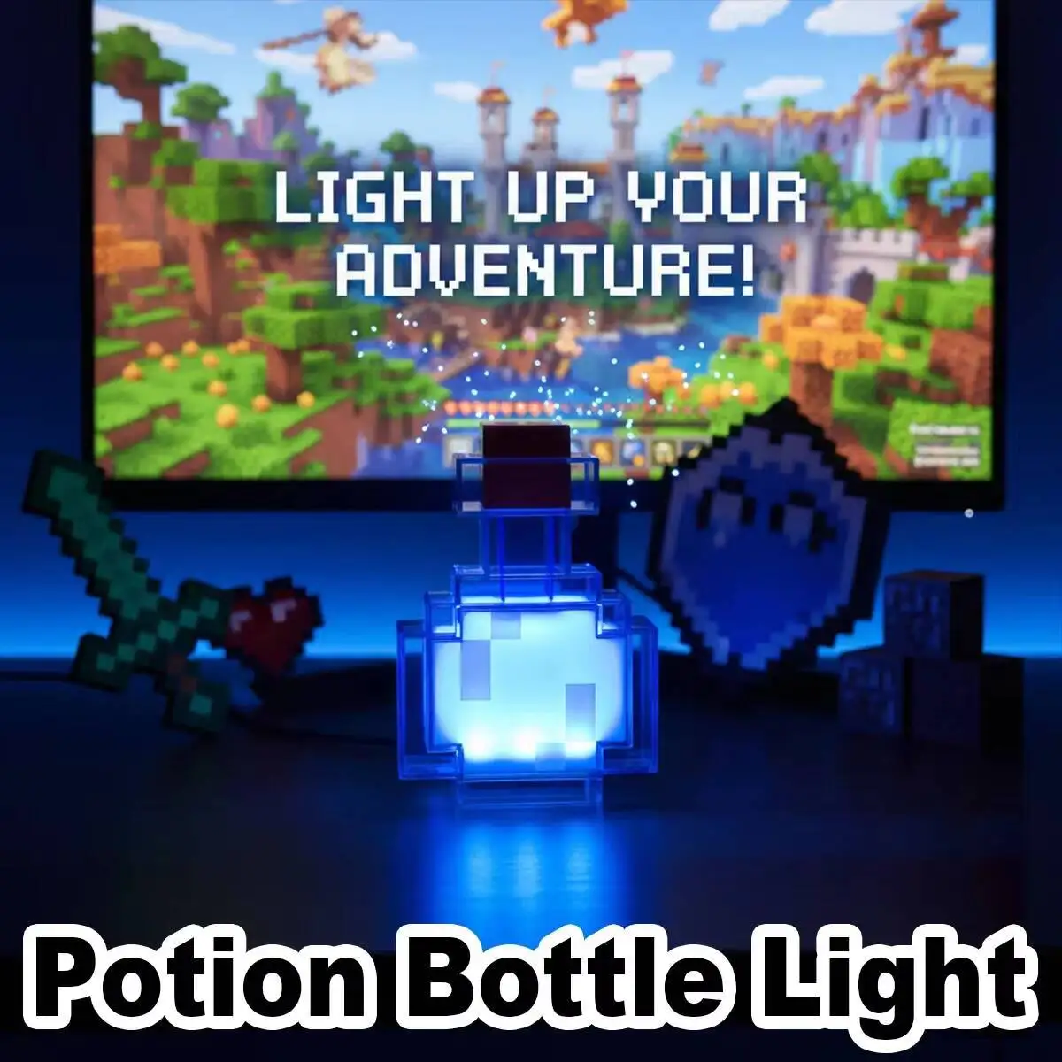 Rechargeable USB LED Touch Potion Bottle Lamp 8 RGB Colors Kids Gift Colorful Bedside Night Light Home Playroom Bedroom Decor