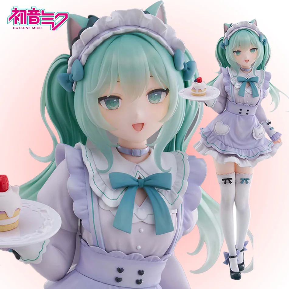 

Hatsune Miku 18cm Neko T-Shirt Ver. Anime Action Figure Kawaii Desktop Girl Model Toy Gift Cute