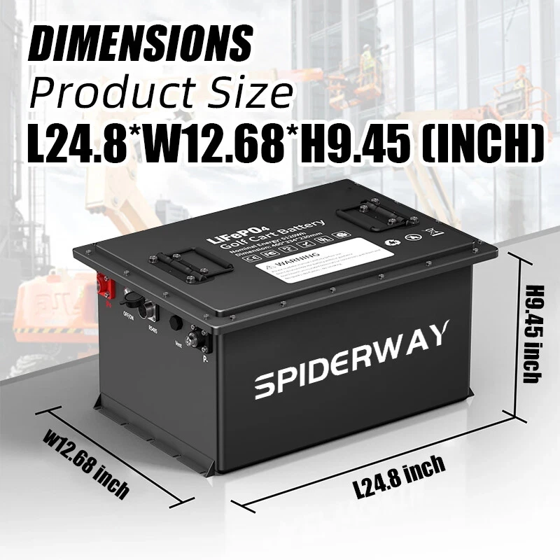 

(Local US Stock) 72V 105Ah Golf Cart LiFePO4 Lithium Battery w/ Charger for GEM ICON, 200A BMS 6000+ Cycle Max 14.72kW, Support APP & Bluetooth
