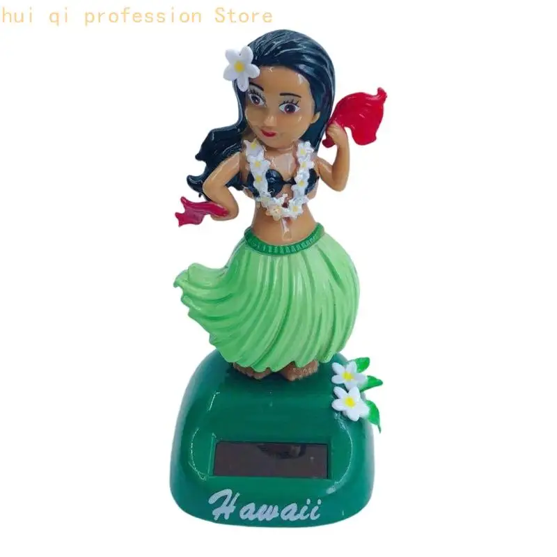 Hawaiian Girl Doll Decoration Car Dashboard Center Console Placement Figurine H8WE