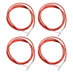 4X 2 Wire PT1000 Temperature Sensor Thermistor Silicone Gel Coated 1.5Meters Probe 45Mm X 5Mm -50-180 Centigrade Rtds