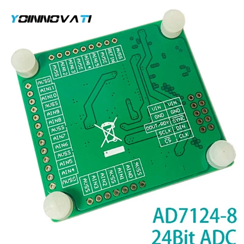 1PCS AD7124 AD7124-8 Multi Channel ADC Data Acquisition Module Wide Voltage DC2.7-6V RS232 Serial Port Data Acquisition Board
