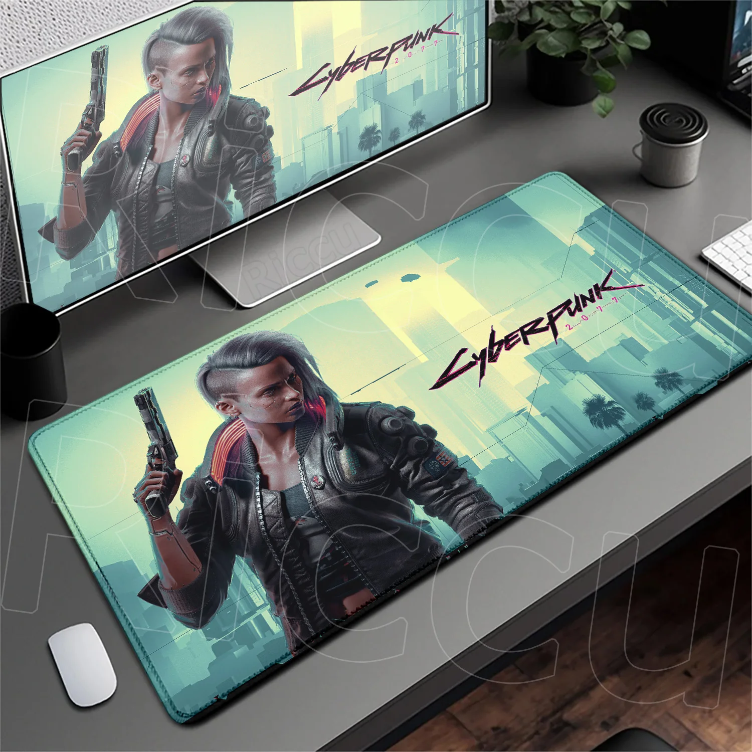 Kawaii Anime Girl Schreibtischunterlage HD-Druck Cyberpunk Rutschfeste Mausunterlage XXL Laptop Gamer Drachen-Geschwindigkeits-Tastaturmatte Langlebig Waschbar – Detail 26