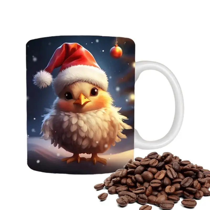 Mug keramik Natal 3D patung rusa Santa Claus hadiah kreatif baru cangkir kopi keramik dekorasi Natal untuk susu kopi