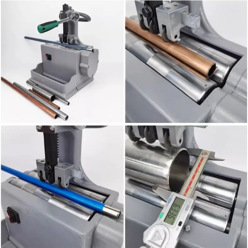 Electric Bench Type Tube Cutter Plug In AC Power For Thin Wall Stainless Steel Plastic Covered Pipe