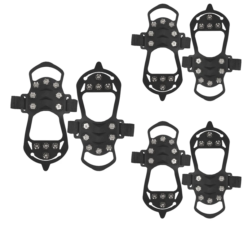 1 Pair 11 Teeth Crampons Non-Slip Ice Snow Climbing Anti-Slip Shoe Covers For Ice Snow, Winter Hiking Climbing