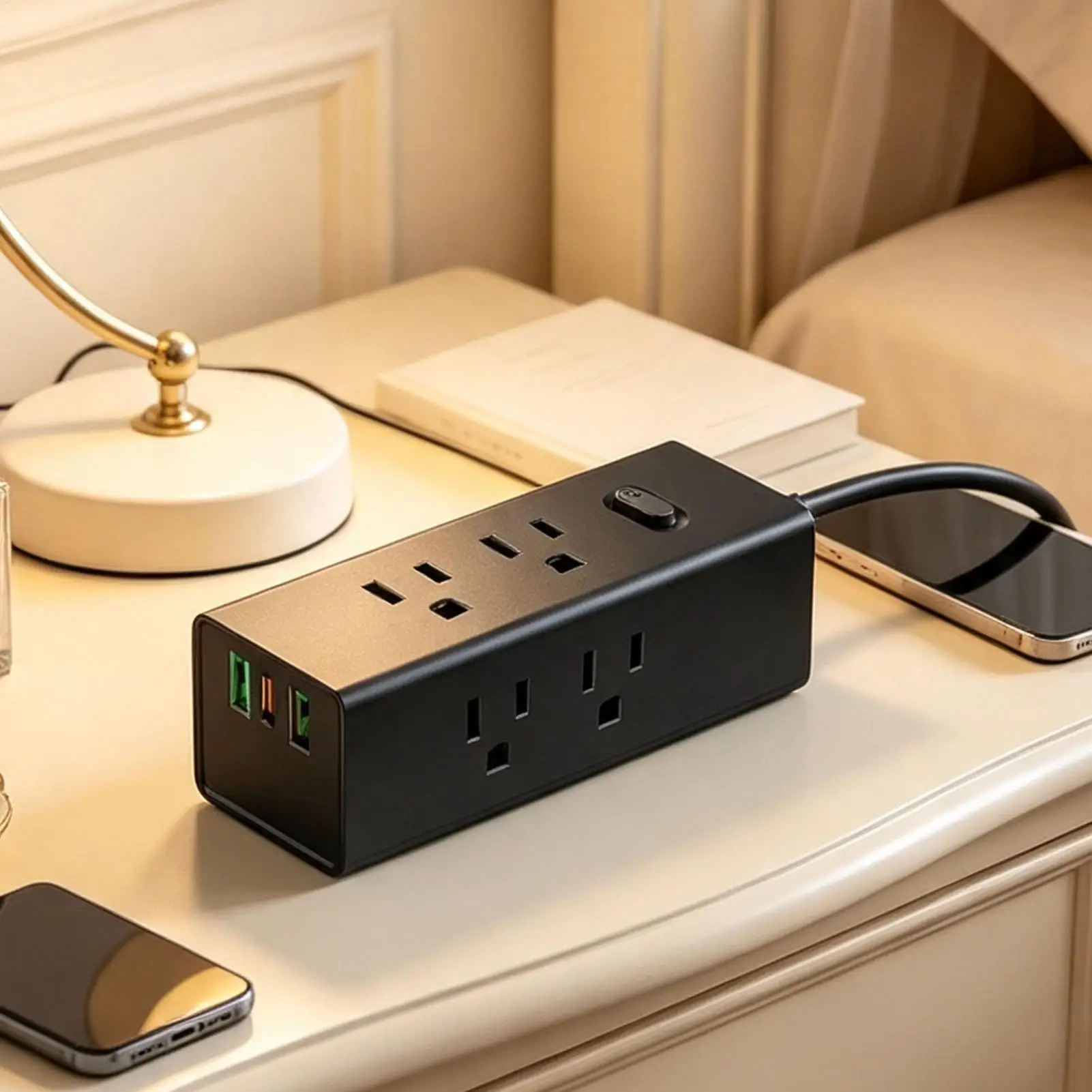 International Travel Power Strip Lightweight Charging Outlet With USB Ports Power Strip Travel For International Conferences
