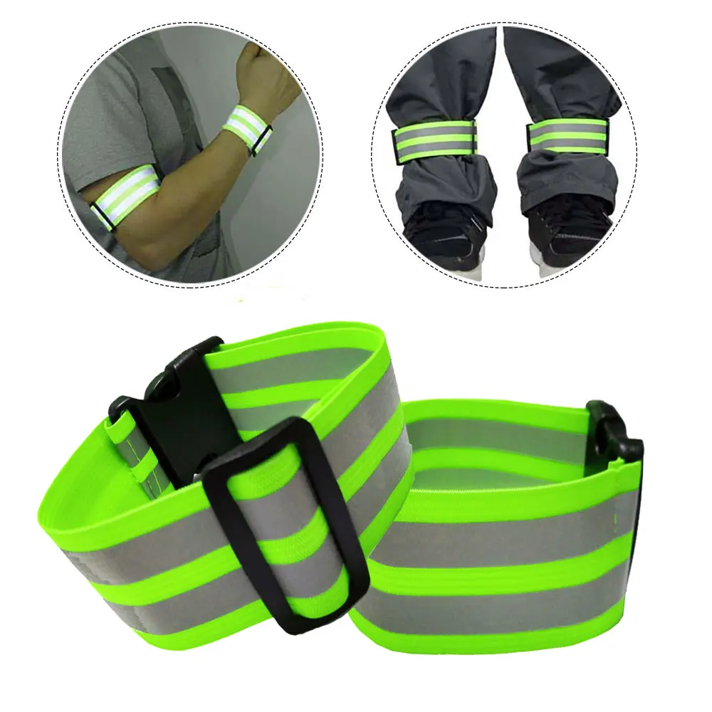 1PC Reflective Bands Elastic Armband Wristband Ankle Leg Straps Safety Reflector Tape for Night Walking Cycling Running