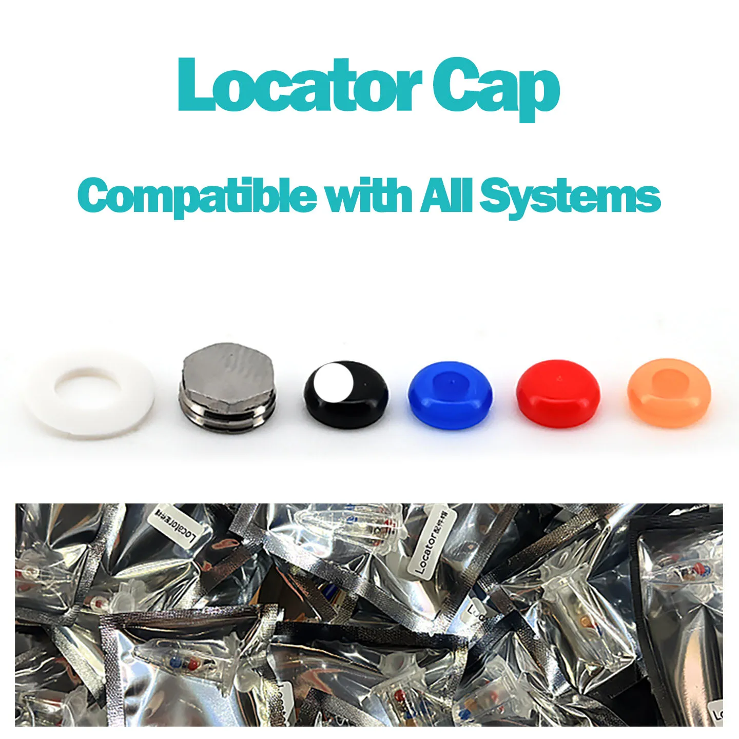 Dental Implant Universal Fit Locator Male Processing Package Fits Osstem Nobel ITI Megagen Adin Titanium Housing Nylon Caps