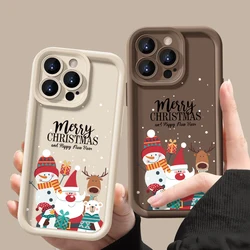 Funda de TPU con patrón navideño para iPhone 16 Pro Max 15 14 Plus 13 12 11 Pro Max 7 8 XR X XS SE, funda de teléfono de silicona suave a prueba de golpes