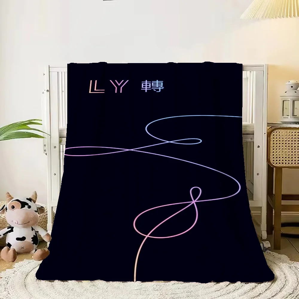 Kpop-BTS Throws Blankets for Sofa Luxury Blanket Microfiber Bedding Bed Throw Knitted Plaid Interior for Home Beach Towel Knee &