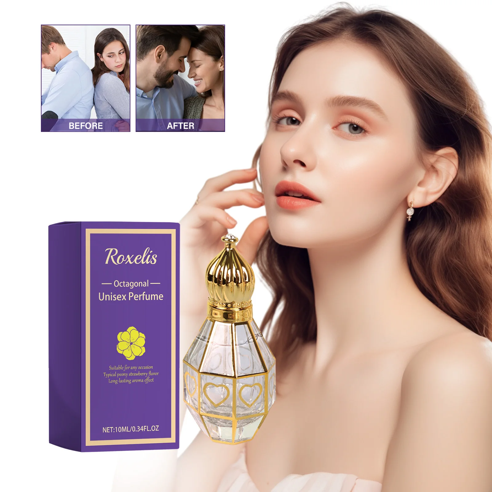 Roxelis Octagon House Unisex Fresh Natural Niche Couple Dating Fragrance Perfume Unisex Long Lasting Fragrance