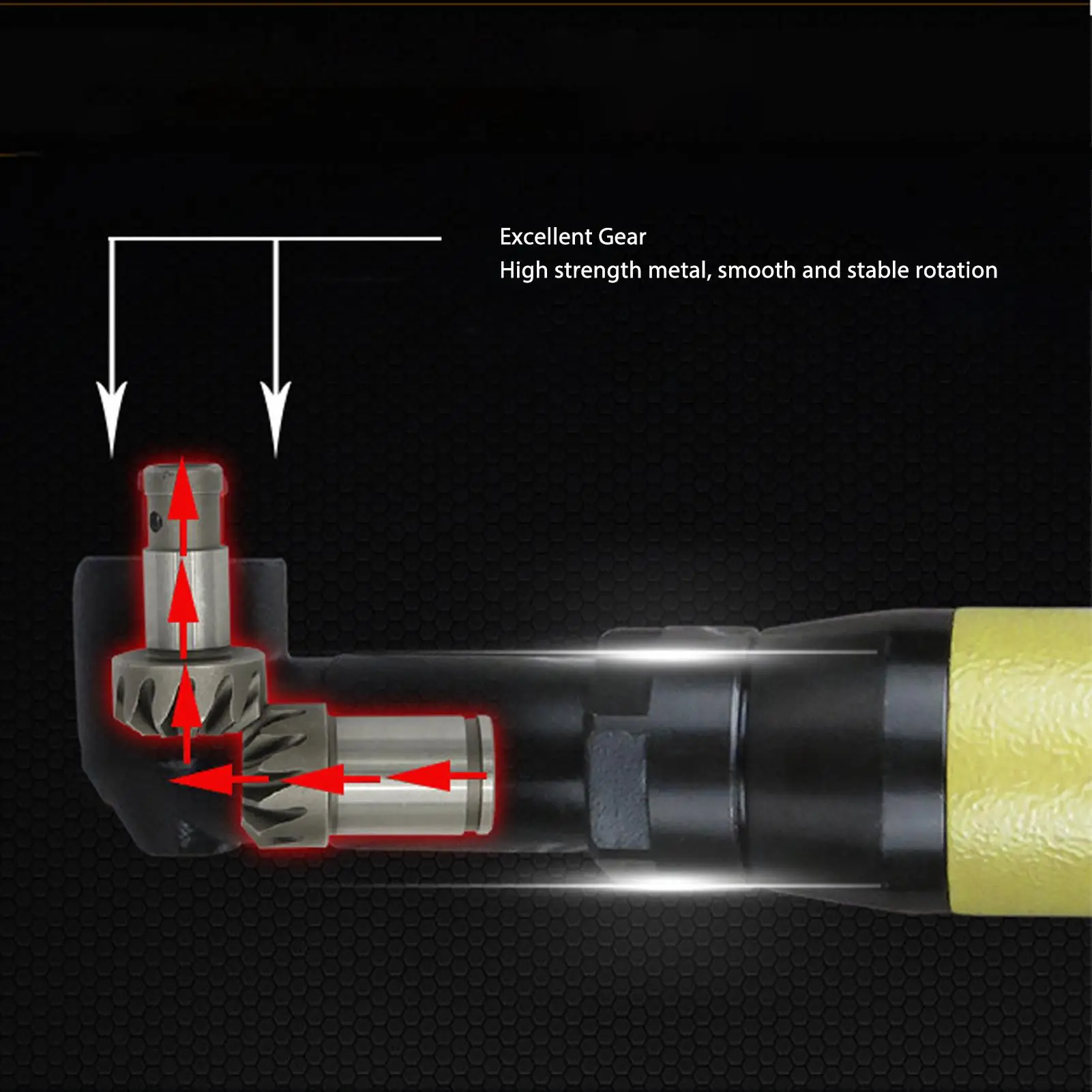 1/4” Pneumatic Screwdriver with Bits - Elbow Impact Tool, 0.5-0.7 MPa, 8500 RPM for Precision Screwing