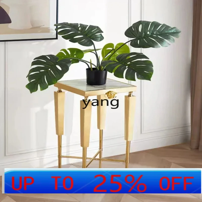 LH  Nordic light luxury marble living room balcony storage flower stand green dill potted plant shelf