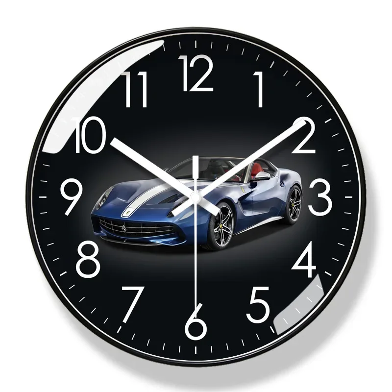 2026 Super Car Design Wall Clocks Silent Cool Fashion Wall Clock Modern Silent Sweep Second Quartz Clock Living Room Home Decor