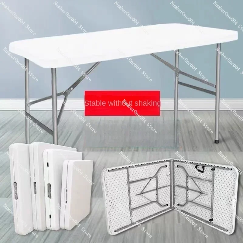 Applicable to Outdoor Folding Table Stall Table Household Blow Molding Folding  Night Market Plastic Portable Strip