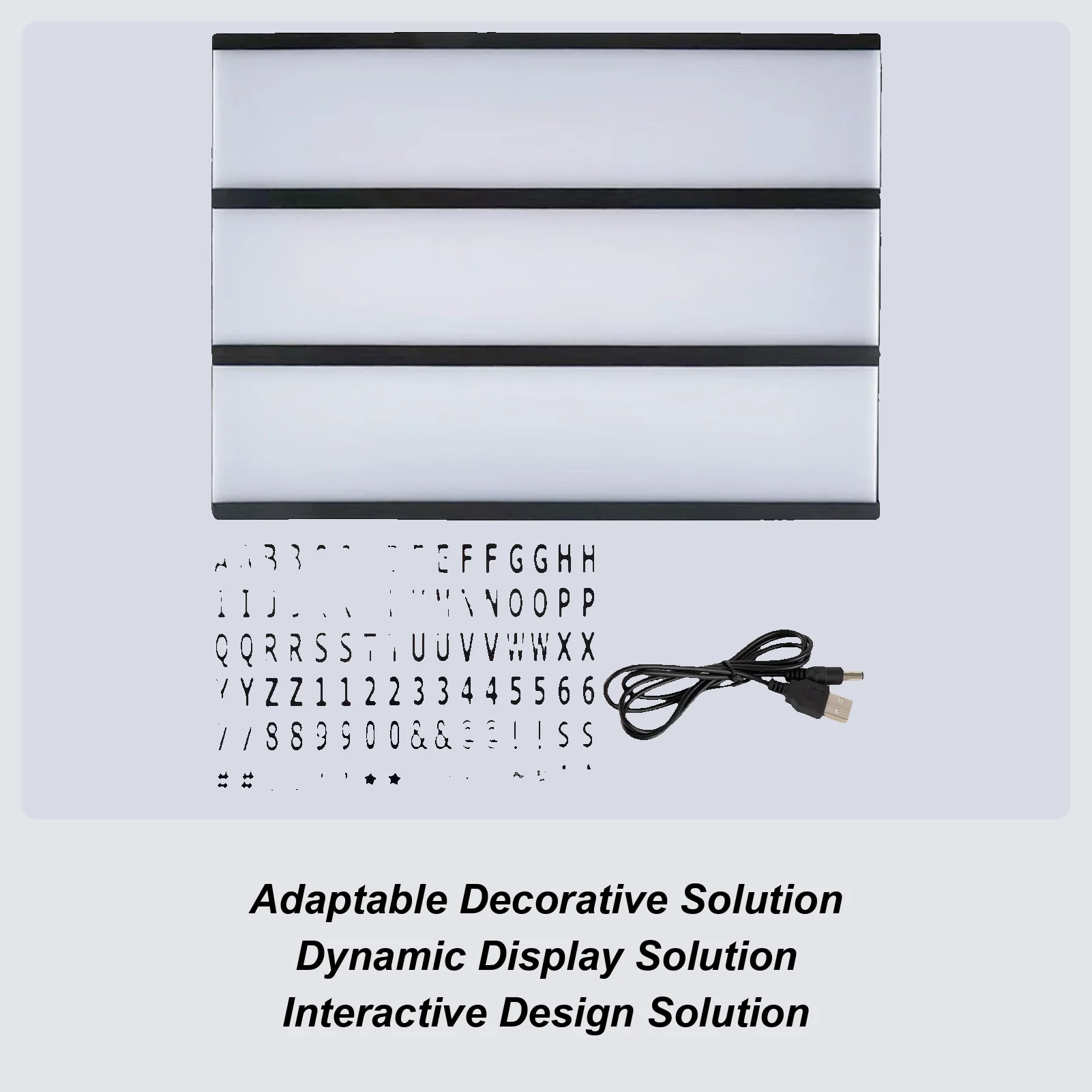 LED Light Box Sign Waterproof With 96 Letters A5 LED Lighted Board Sign For Bedroom School Event Gathering Table Yard Wedding