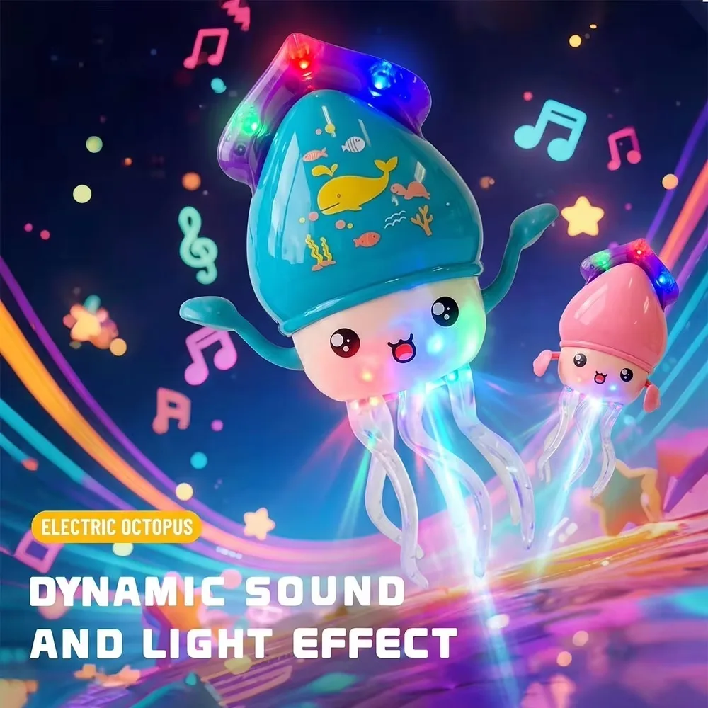 Electric Dancing Octopus Interactive Toy LED Light Up Funny Stress Relief Toy Automatic Obstacle Avoidance Educational Toy view 6