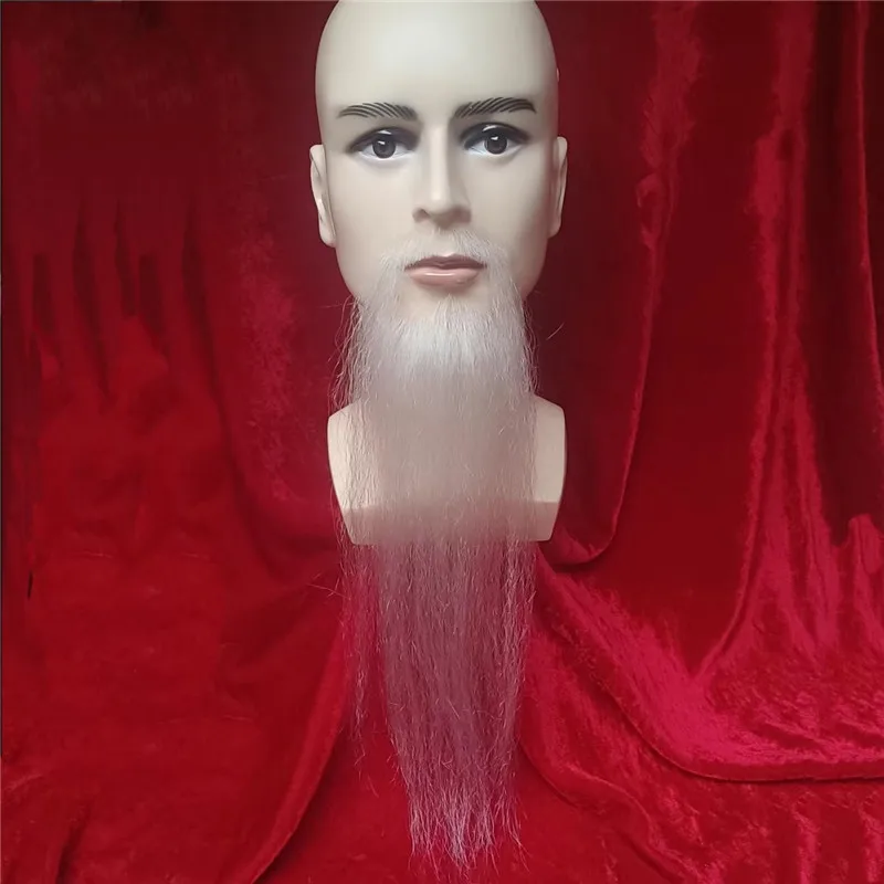 ใหม่สีดําสีเทาสีขาวปลอม Face Beard ลูกไม้ทําด้วยมือเคราสําหรับ Man Holiday/ละคร/ปาร์ตี้/ภาพยนตร์