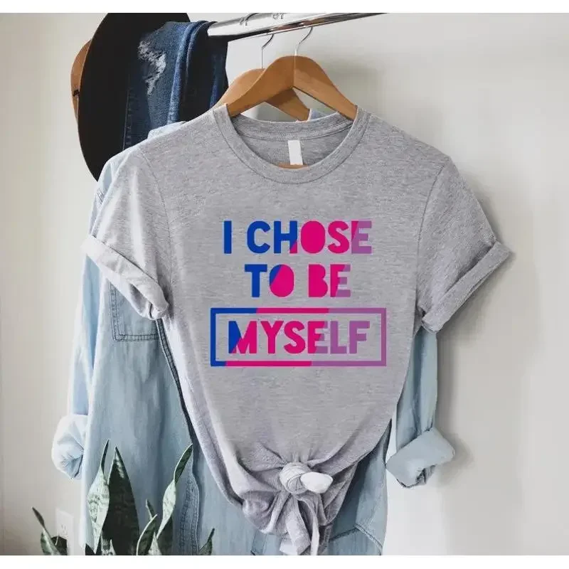 Bisexual T Shirt I Chose To Be Myself Flag LGBTQ s Equality Pride