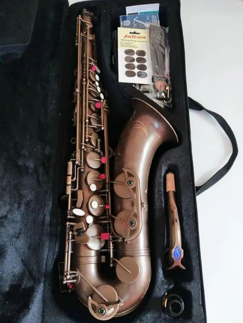 

NEW Mark VI Saxophone High Quality Tenor Saxophone 95% Copy Instruments Antique copper simulation Brass Saxophone With Case