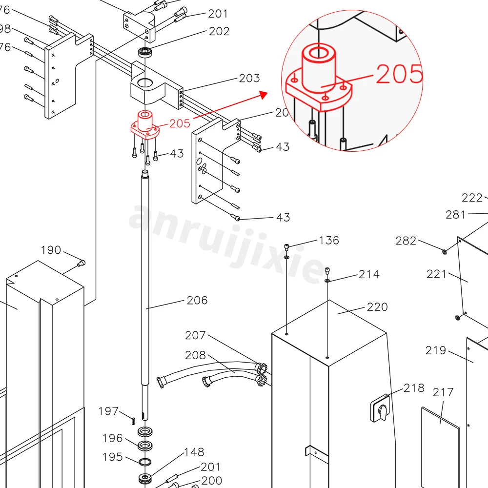 Z-Axis Metric Feed Screw Nut SIEG SX3-205&X3&JET JMD-3&BusyBee CX611&Grizzly G0619&G0463 Vertical  leadscrew Nut