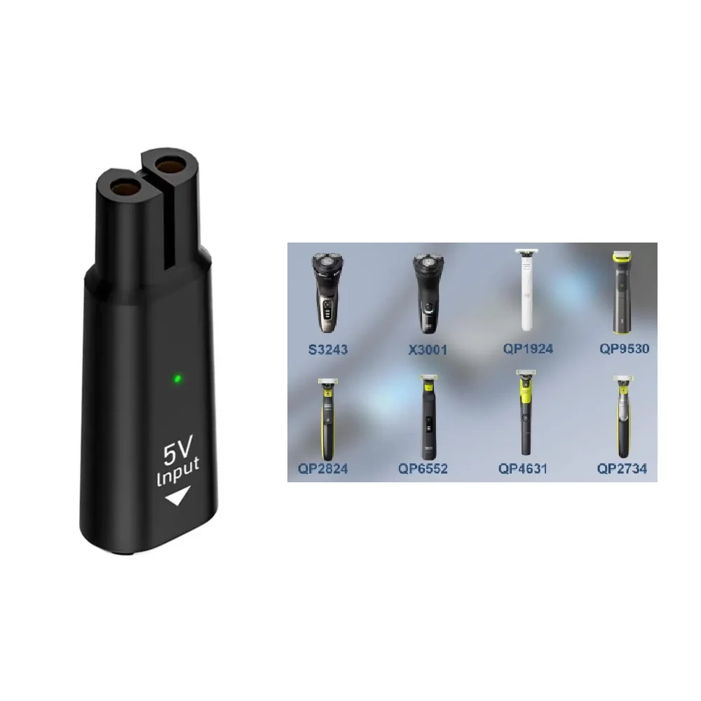 5V Type-C Shaver Adapter Charger Converter Fit for Philips One Blade QP2724 QP2834 QP1424 QP1924 QP4631 Beard Trimmer