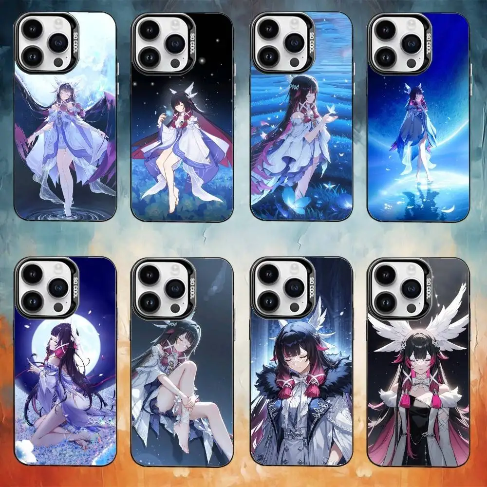 

G-Genshin Impact Columbina Phone Case For iPhone17,16,15,14,13,12,11 Plus,Pro Max Black Candy Matte Shockproof Cover