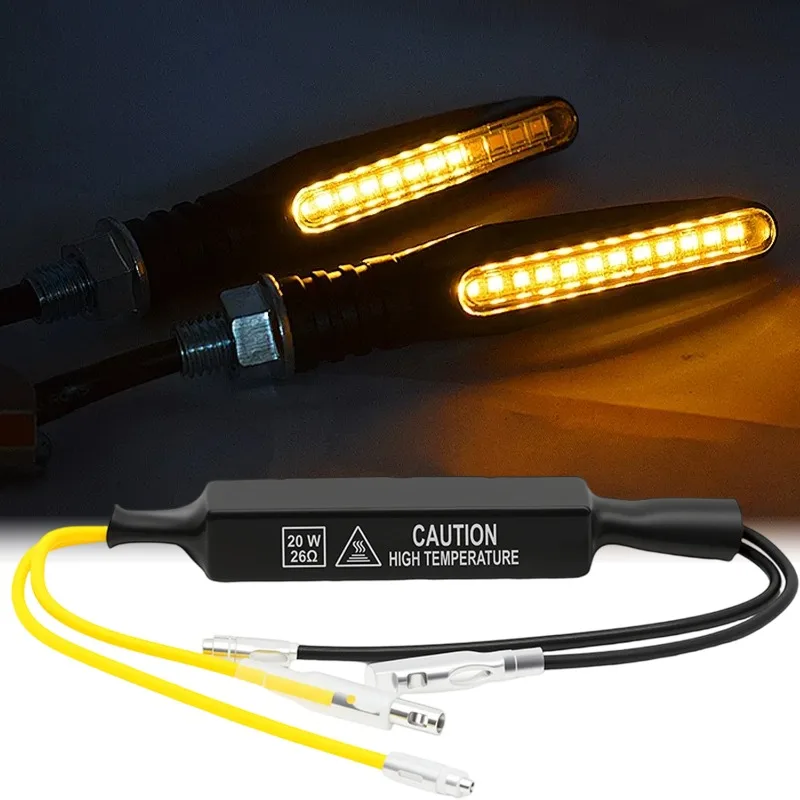 12 فولت 21 واط حل فشل الوامض 26 أوم LED بدوره إشارة فشل فك دراجة نارية المتعري مؤشر تحميل المقاوم قطع غيار الدراجات النارية #2