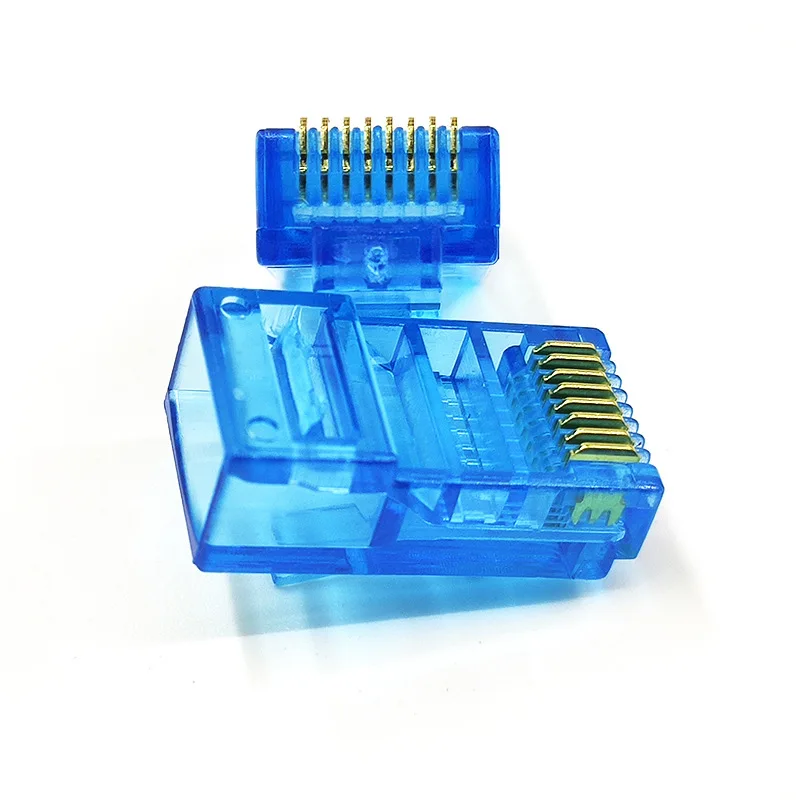 

20/50/100PCS RJ45 Ethernet Cables Adapter Module Plug Lan Network Connector RJ-45 Crystal Heads Cat5 Cat5e Gold Plated PIN Plug
