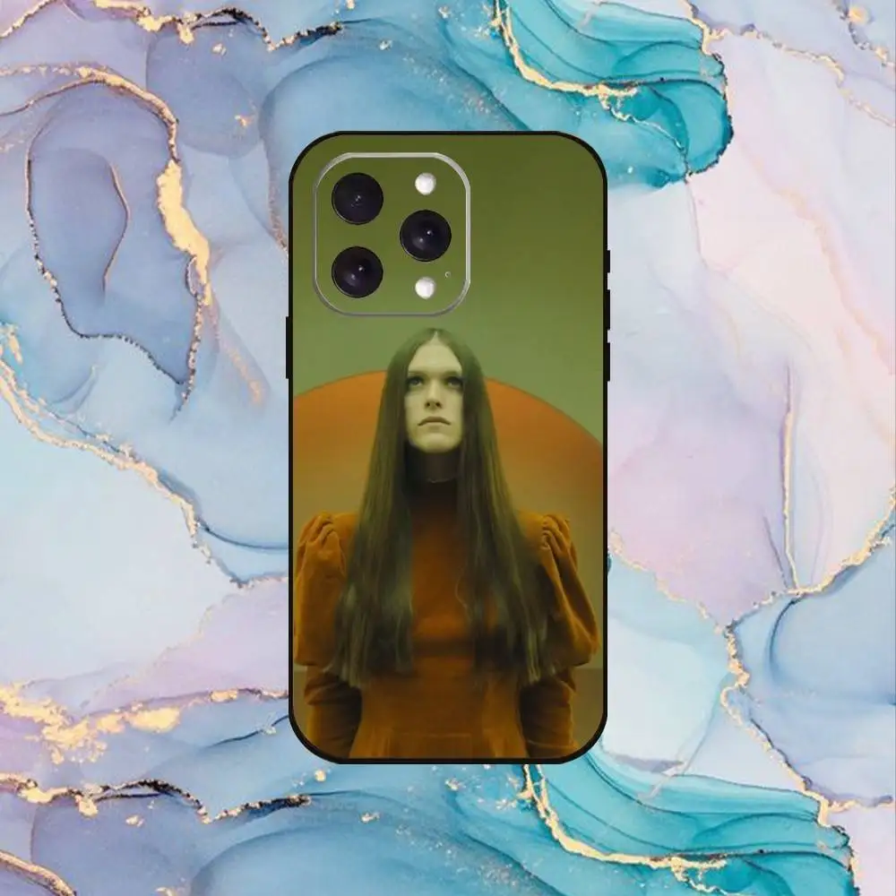 歌手E-エセル・ケイン iPhone17、16、15、14、13、12、11 Plus、Pro Max用ソフトブラックカバー携帯ケース