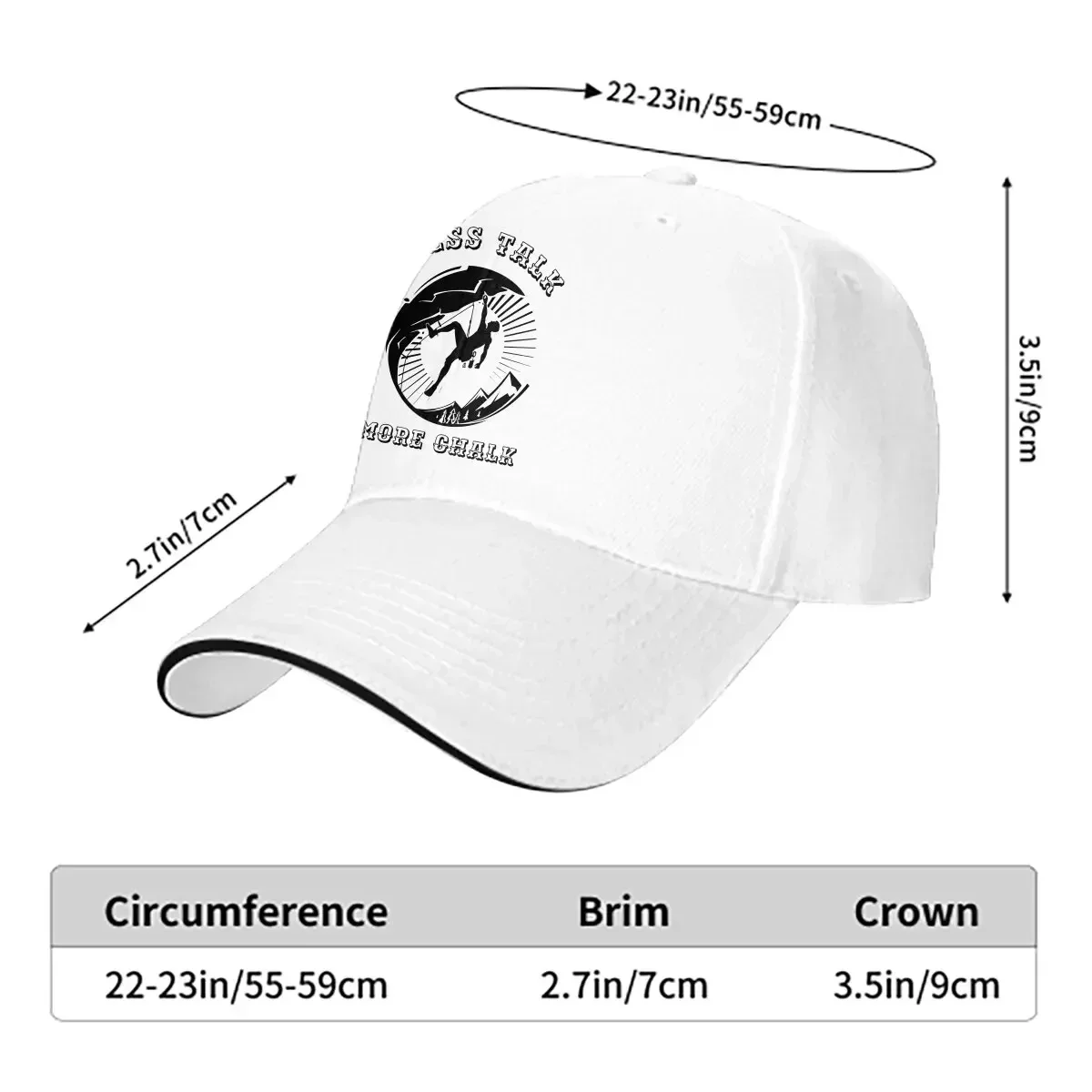 Summer Cap Sun Visor Less Talk More Chalk Hip Hop Caps Mountain Climber Cowboy Hat Peaked Hats
