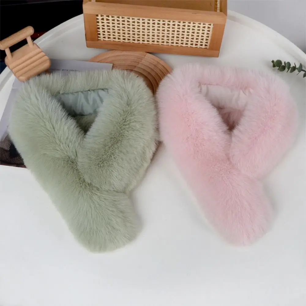 New Women Faux Fox Fur Collar Fashion Multicolor Fur Shawl Collar Neck Guard 60-80cm Warm Shawl Scarve