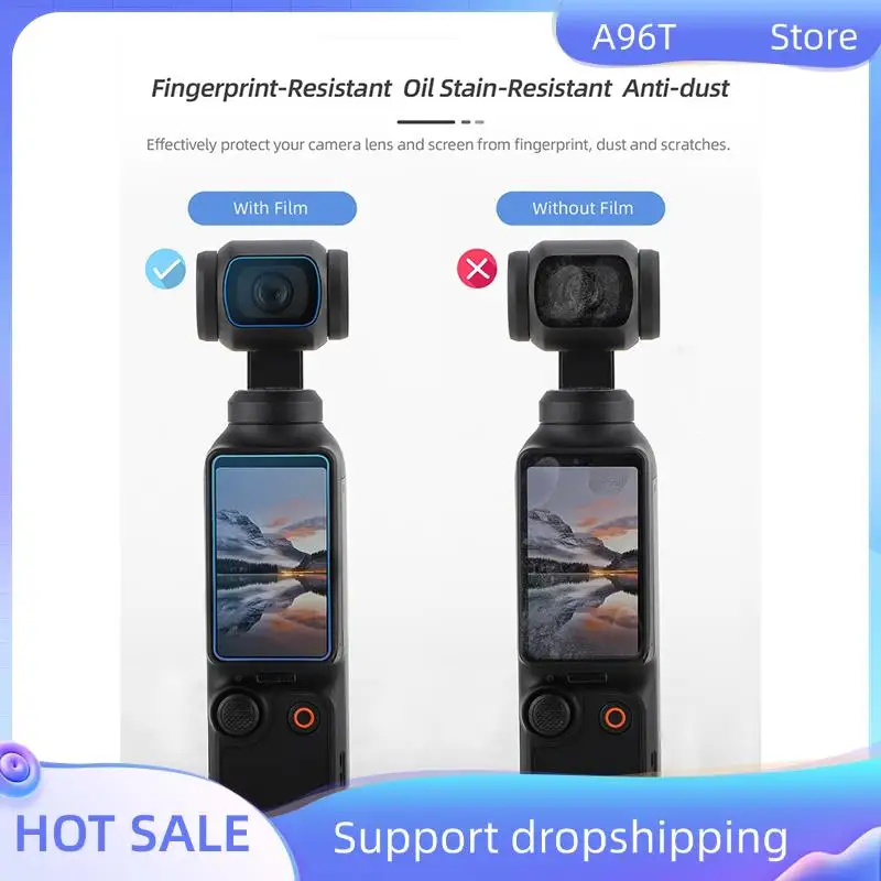 A96T para Osmo Pocket 3 accesorios de película templada película protectora multifuncional lente pantalla HD película a prueba de explosiones, Set B Durab